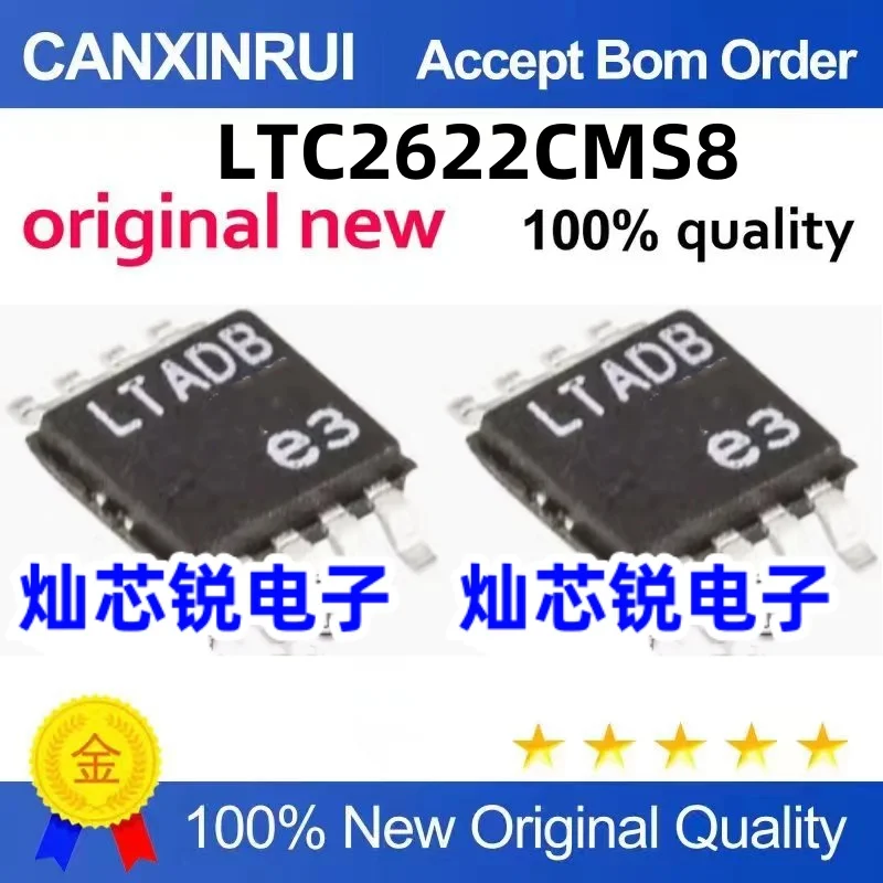 Brand new SMD LTC2622CMS8 LTC2622 silk screen LTADB 12-bit DAC digital-to-analog converter chip