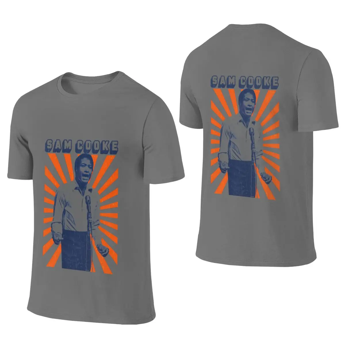 Retro - Sam Cooke 3453 Salt Style Reversible T-shirt Outdoor Trendy Brands Three-Dimensional Printing T-shirt