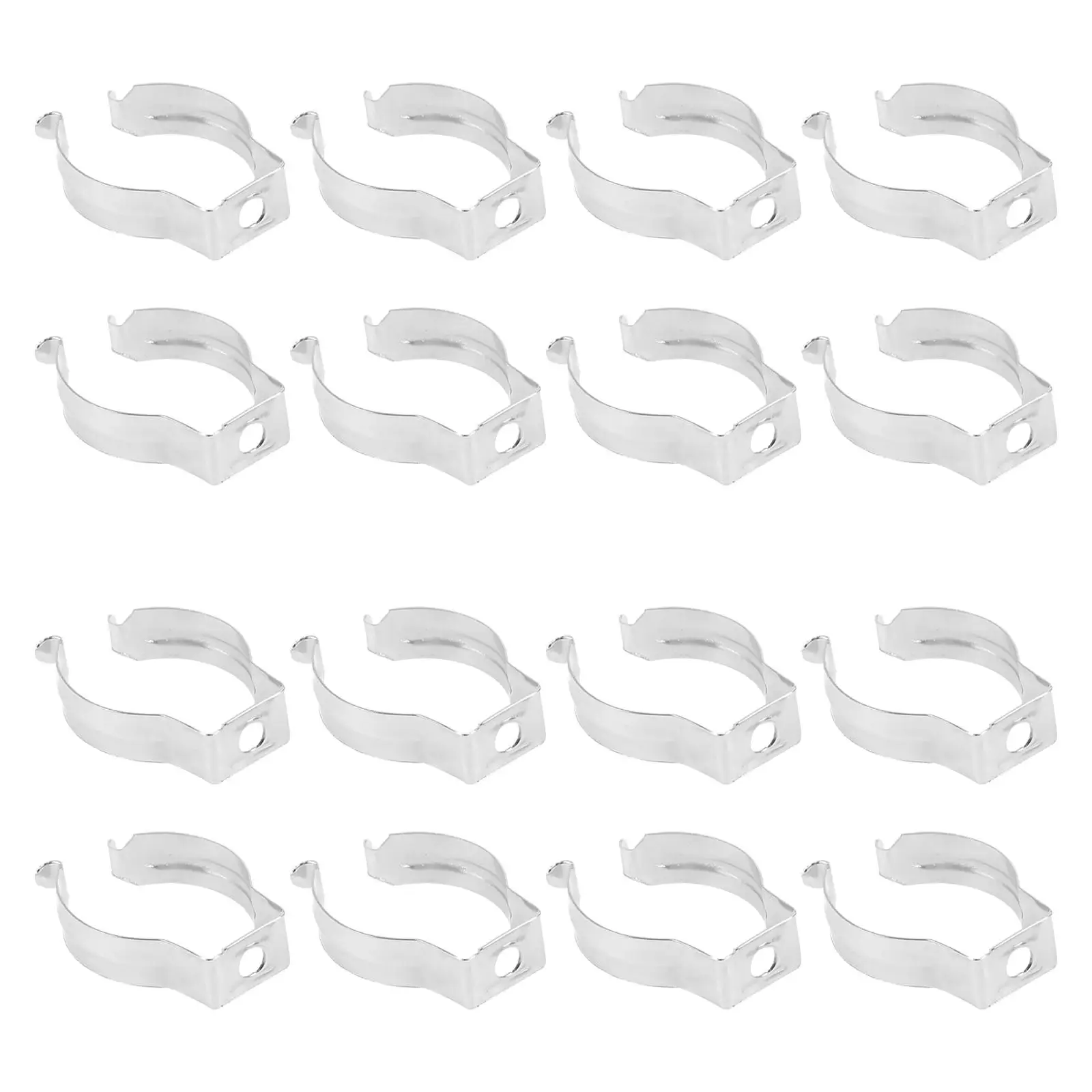 100 Pcs Lamp Fixing Clip Tube Mount Bracket Support Light Holder Fluorescent LED Manganese Steel Durable Easy Install Indoor