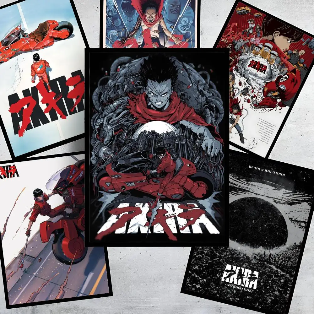 Classic Anime A-Akira Poster Decorative Wall Art Stickers Mural Photo Print for Home Living Room Hallway Decor
