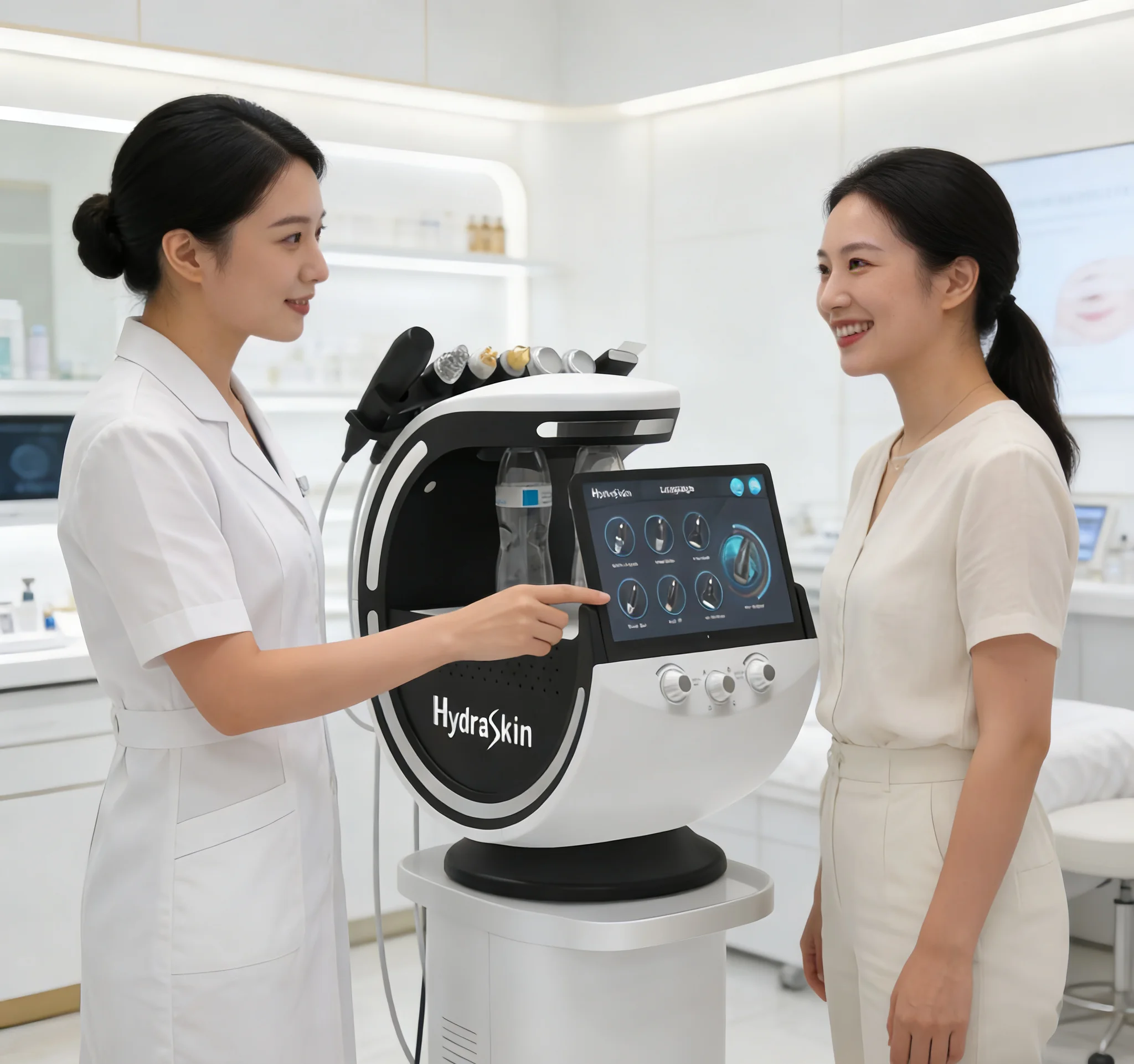 

Машина Ice Blue Terrazzo Профессиональный шлифовальный аппарат Hydra 7-в-1 Анализ кожи Многофункциональный 7-в-1 Уход за лицом Красота