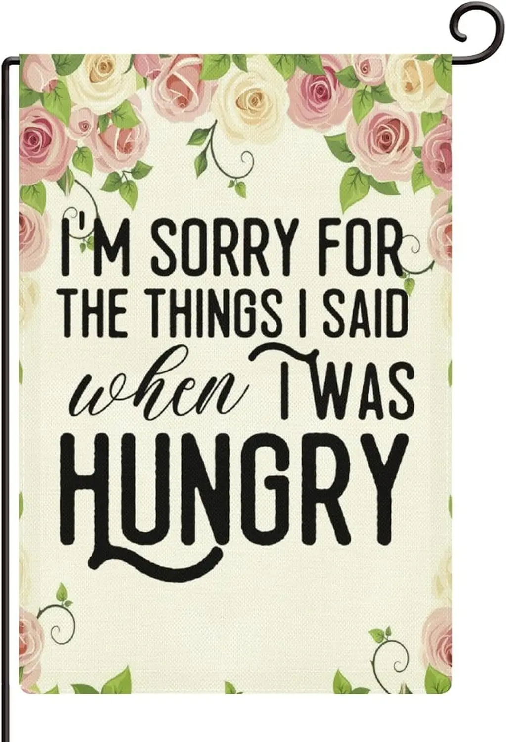 Сезонные садовые флаги, двухсторонний праздничный флаг для двора, я избачте, для вещей, я сказал, когда я был гладким садовым флагом, запрет JJP WWL