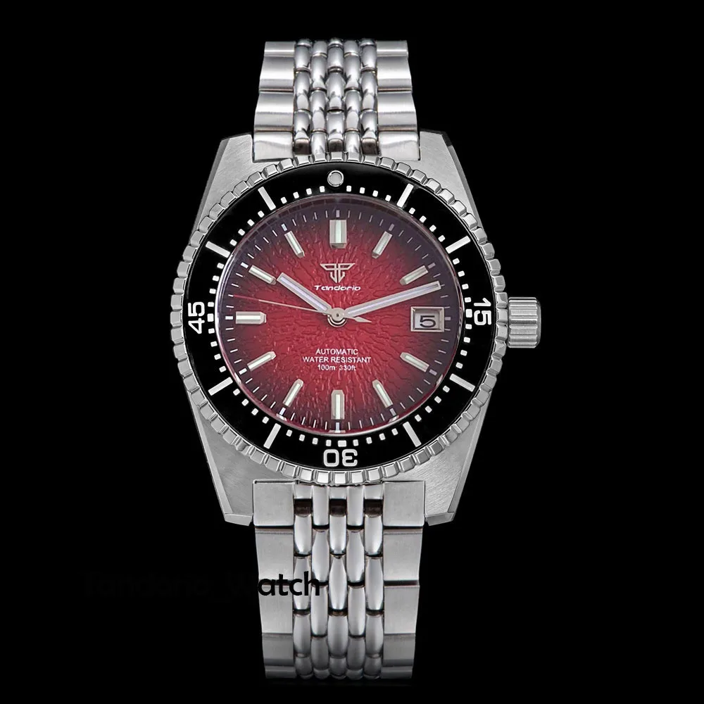 Tandorio 30ATM 62Mas Style Stainless Steel Japan NH35 Automatic Mechanical Men's Watch Sapphire Glass Luminous Diver Wristwatch