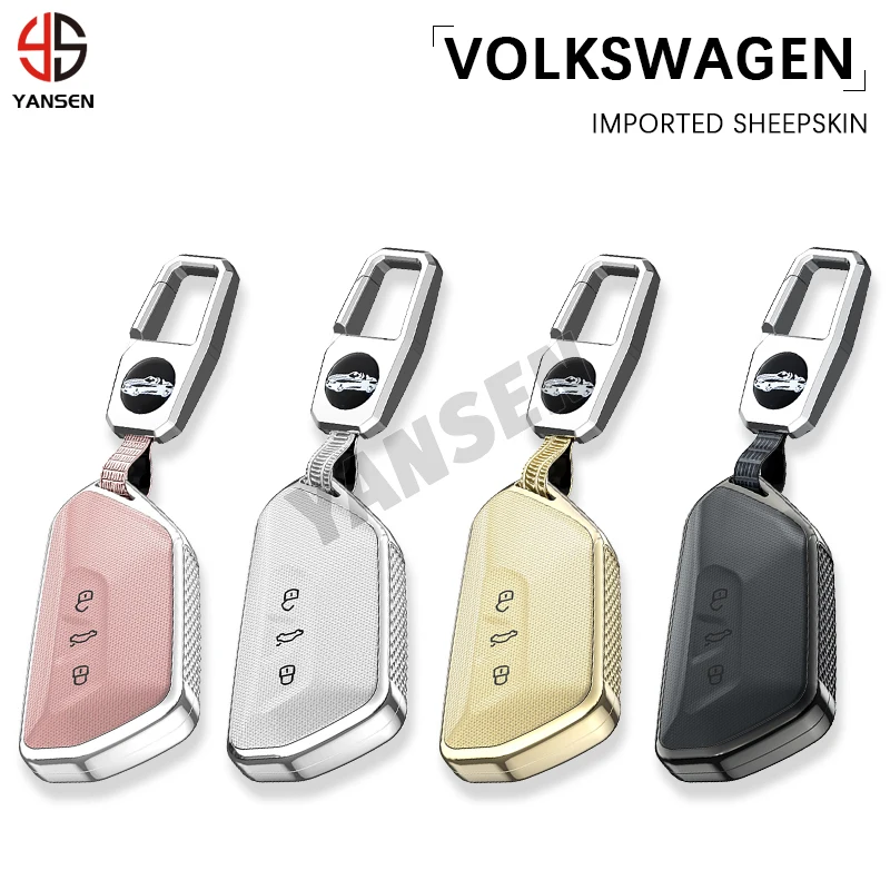 

ABS Car Key Case Cover Shell Fob For VW Volkswagen Golf 8 2020 Skoda Octavia A8 2021 SEAT Leon MK4 Holder protector Accessories