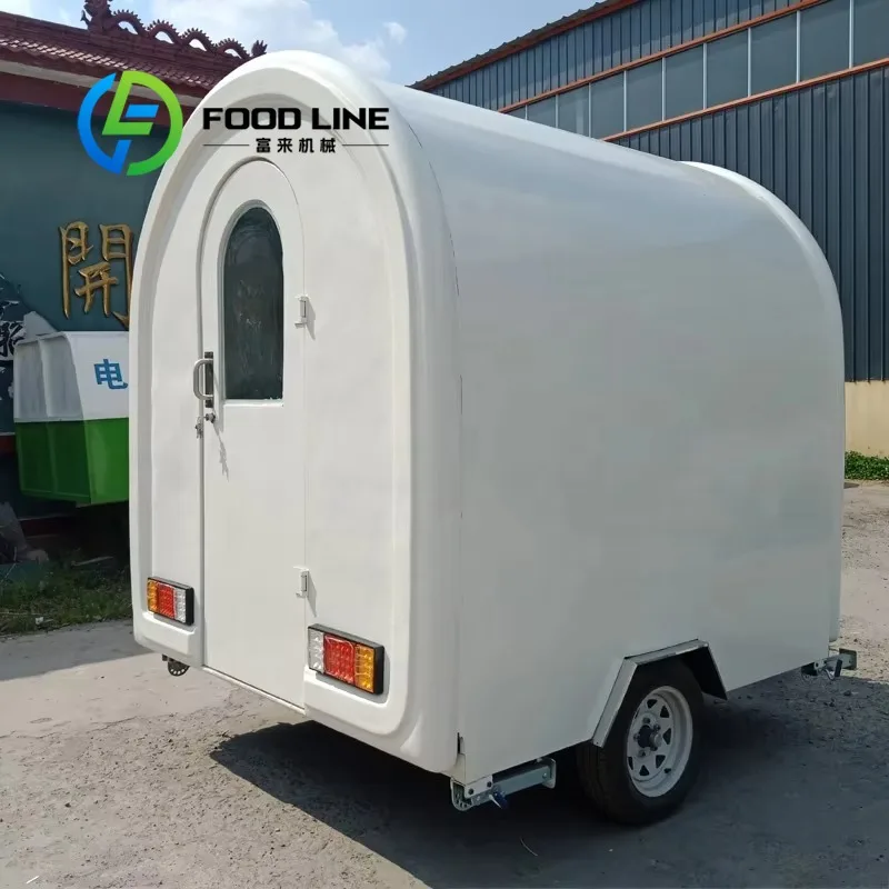 Custom Fully Equipped Shawarma Falafel Food Trailer - Small Mobile Kitchen Ice Cream/Coffee/Hot Dog Snack Kiosk
