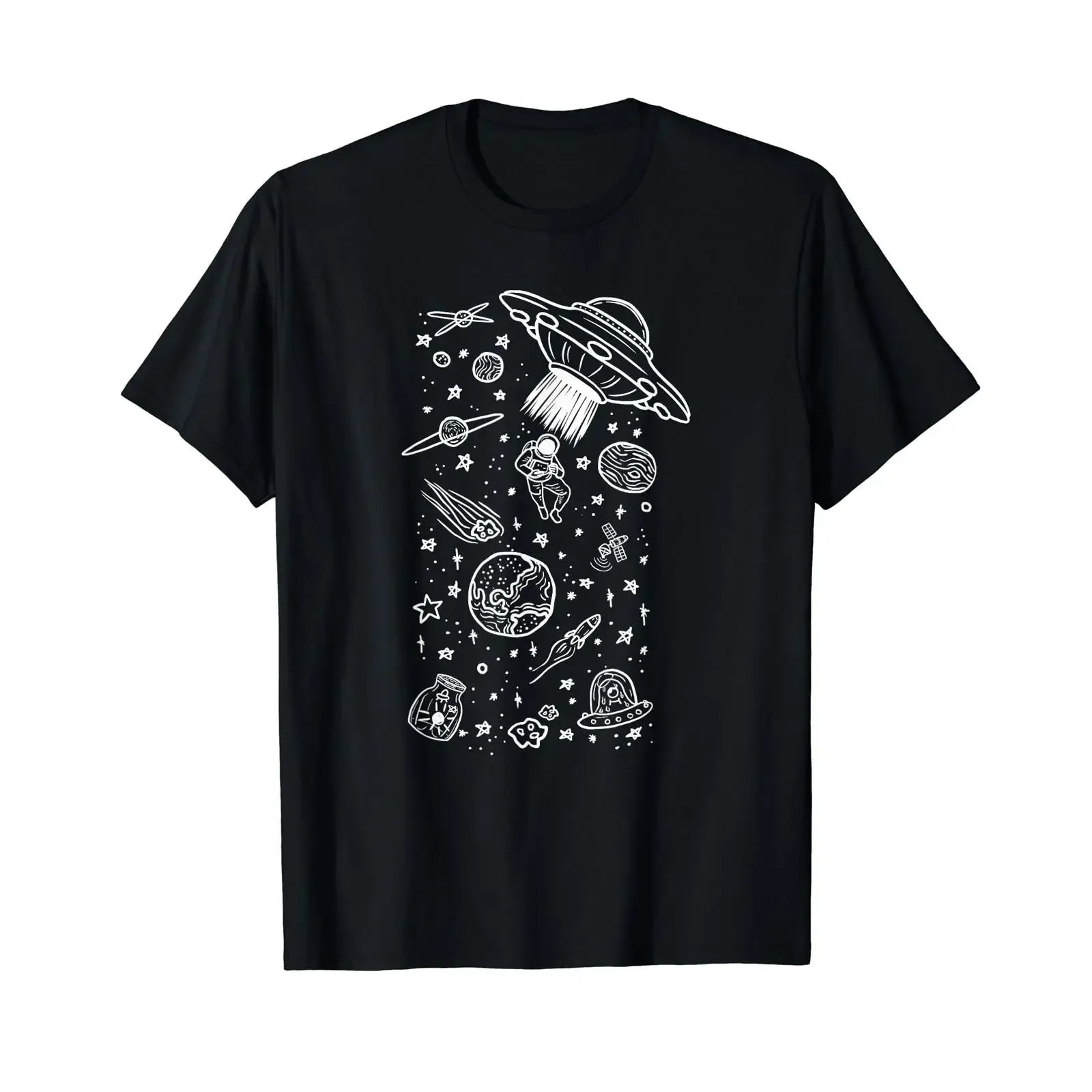 Galaxy Space Art Pattern Cute Milky Way Lover T Shirt vintage Washed Unisex graphic Top For Everyday Wear Versatile