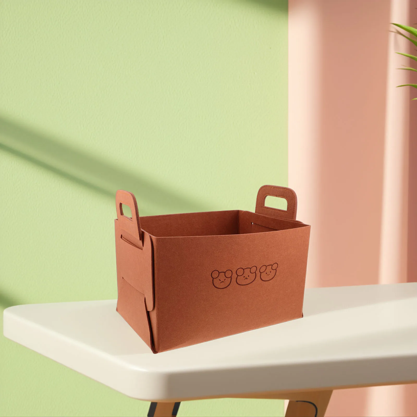 

Car Storage Basket Dirty Clothes Multifunction Light Brown Non-woven Fabric Bedroom Accessories Men