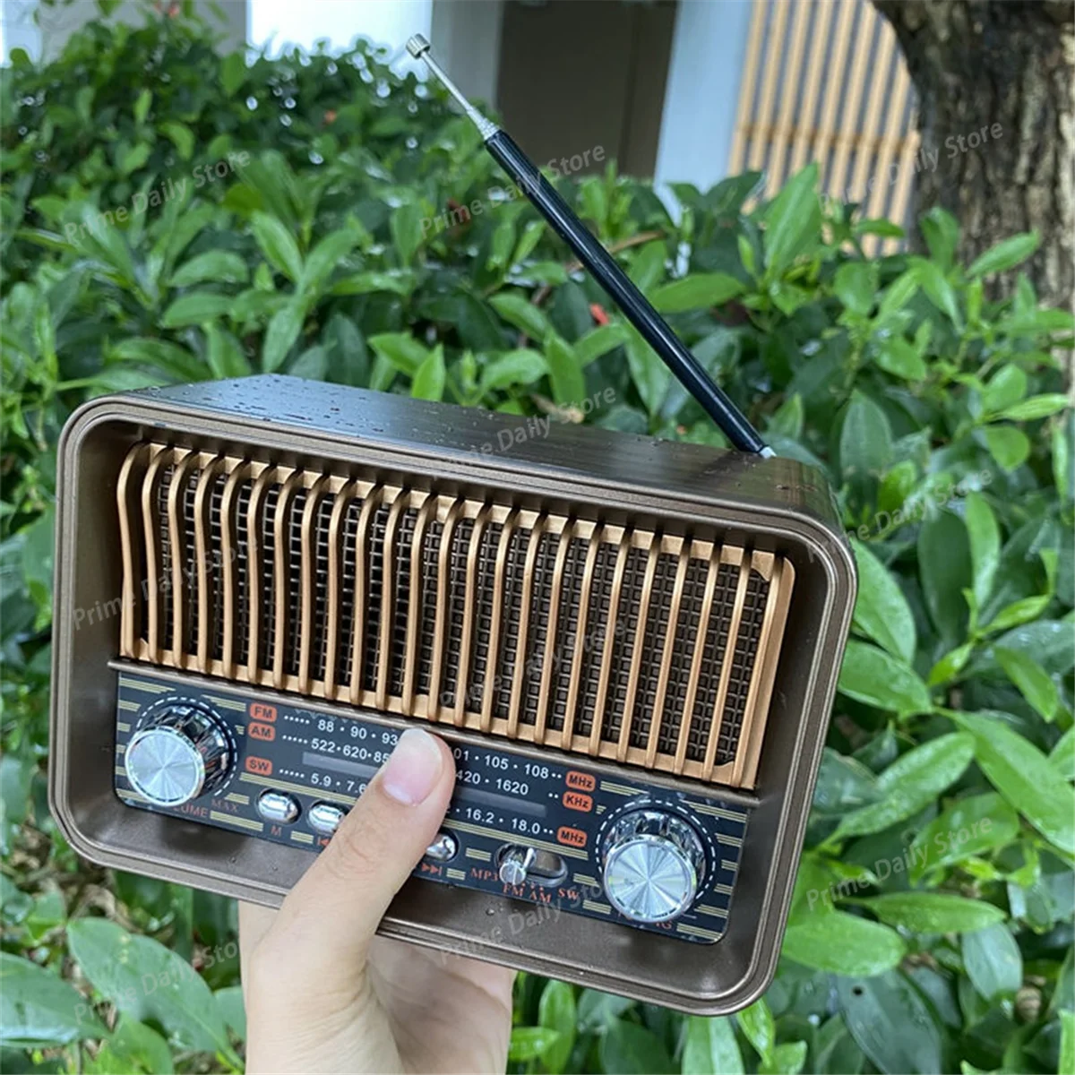 Vintage Radio, Multiband FM/AM/SW Receiver with Bluetooth, TF‑Card MP3 Playback Function