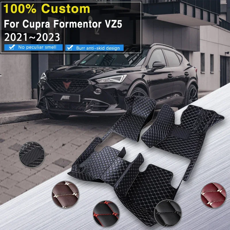 

Качественные гибридные автомобильные коврики RHD для Cupra Formentor V25 2021 2022 2023, кожаные автомобильные коврики, напольные коврики Para Carro Car A