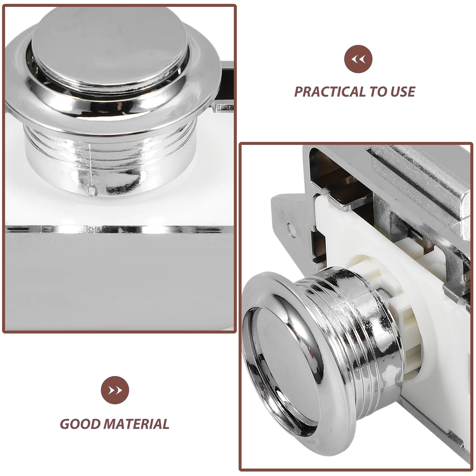 Rv Cabinet Lock Push Button Keyless Door Catch Internal Rv Drawer Latch Zinc Alloy Durable Security Locks Camper Accessories For