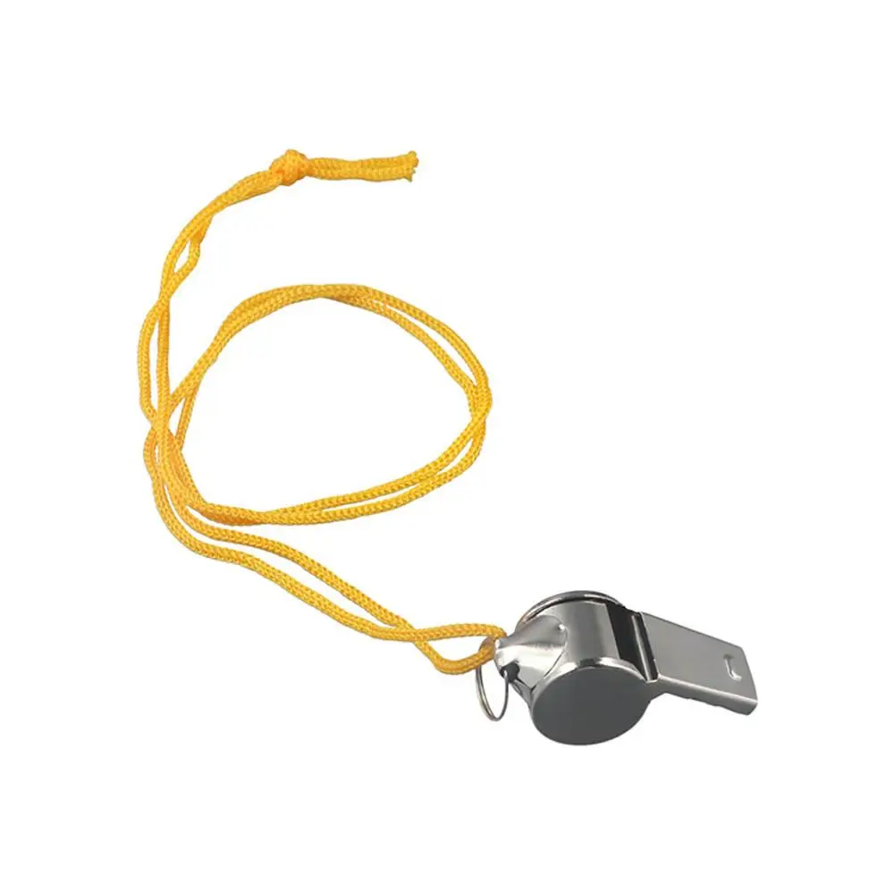 

Football Loud Metal Whistle Professional with Rope Referee Whistles Smooth Portable Stainless Steel Whistles Lifeguards