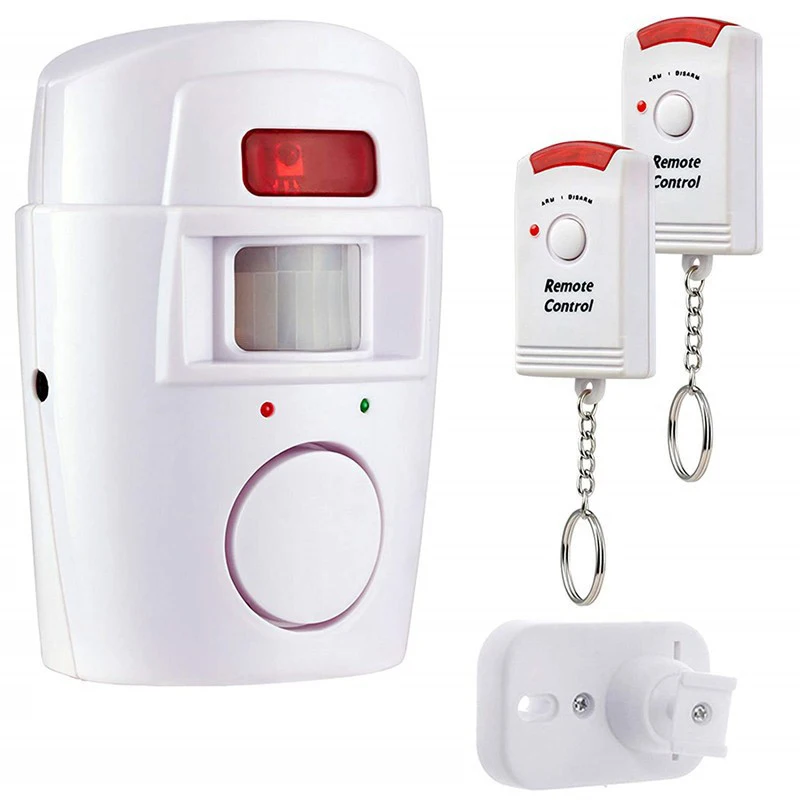 Motion Detector Alarm Battery-powered PIR Alert Infrared Sensor Alarm Home Security System For Door Shed Garage Caravan