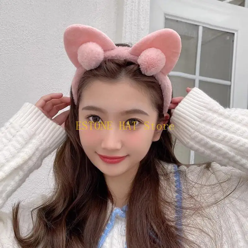 49MF Plush Ears عصابات الرأس فروي آذان حيوان آذان الشعر
