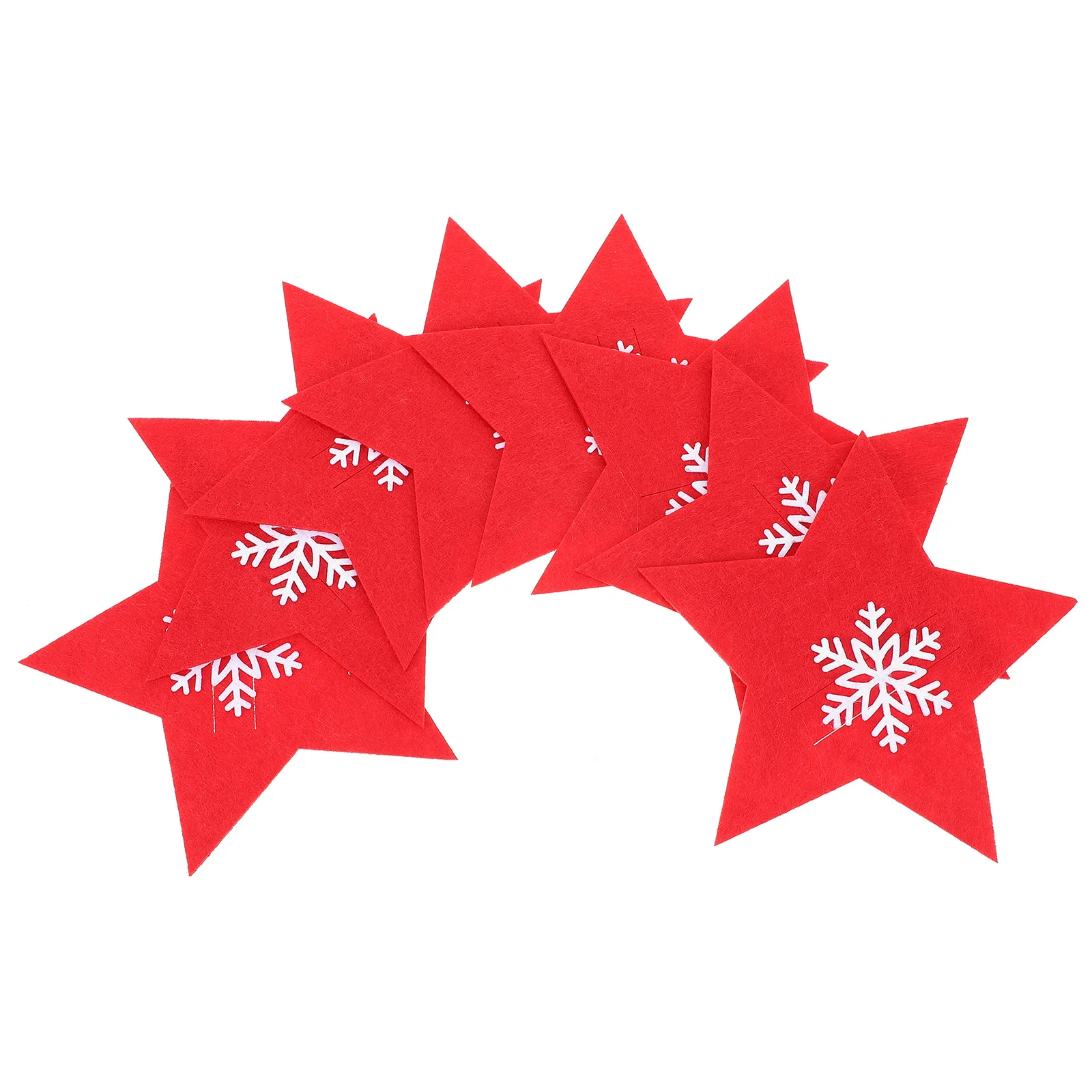 

8Pcs Xmas Tableware Fork Cover -Pointed Star Shape Cutlery Bag Christmas Party Decoration