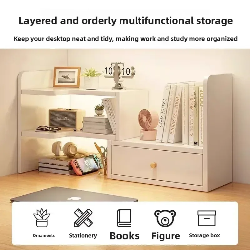 Bookshelf Retractable Shelf Dormitory Desk Recommended Durable Small Bookcase Corner Storage Finishing Racksturdy And Durable