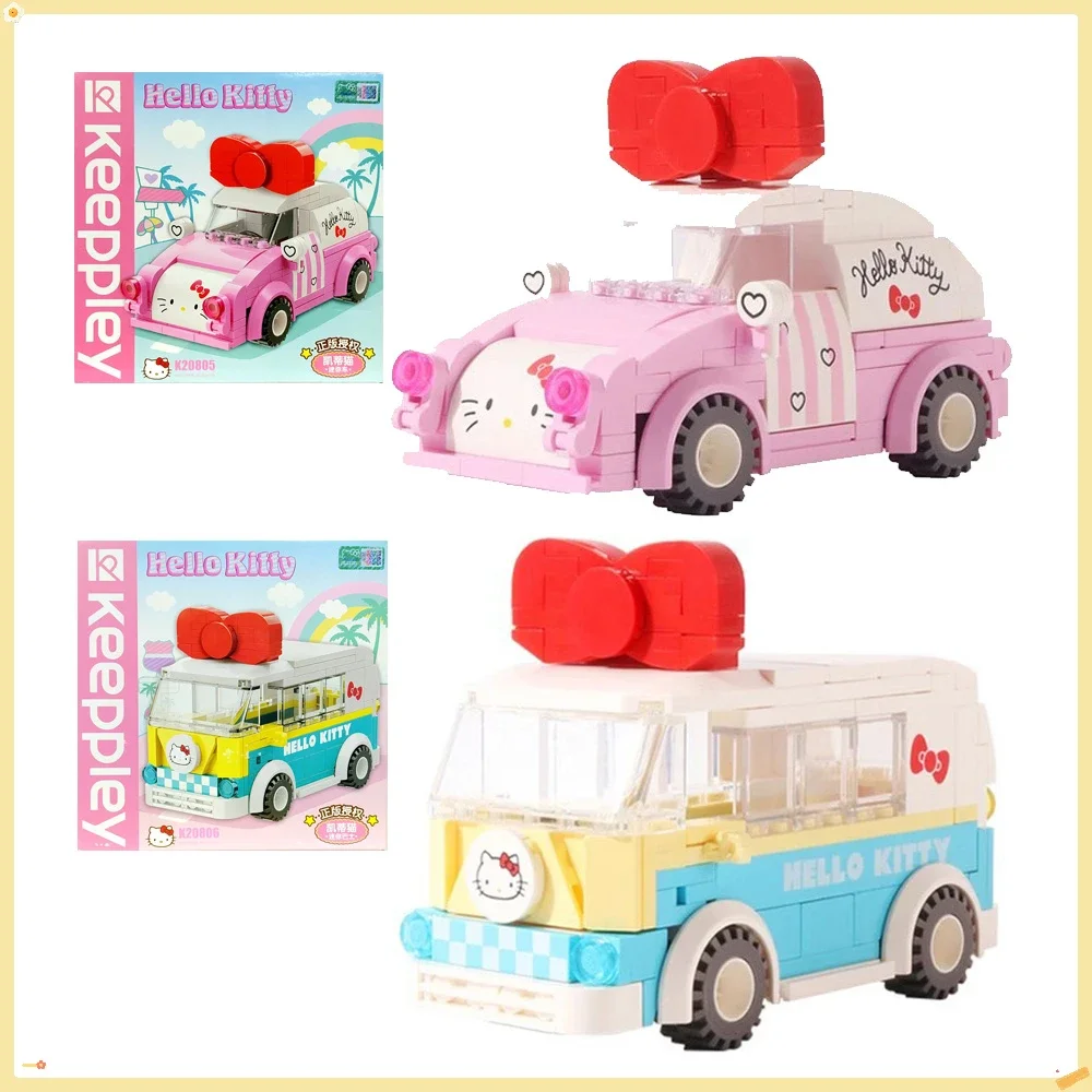 

Keeppley Sanrio Hello Kitty Mini Car Mini Bus Puzzle Assembly Building Block Toy Decorative Ornaments Children's Birthday Gift