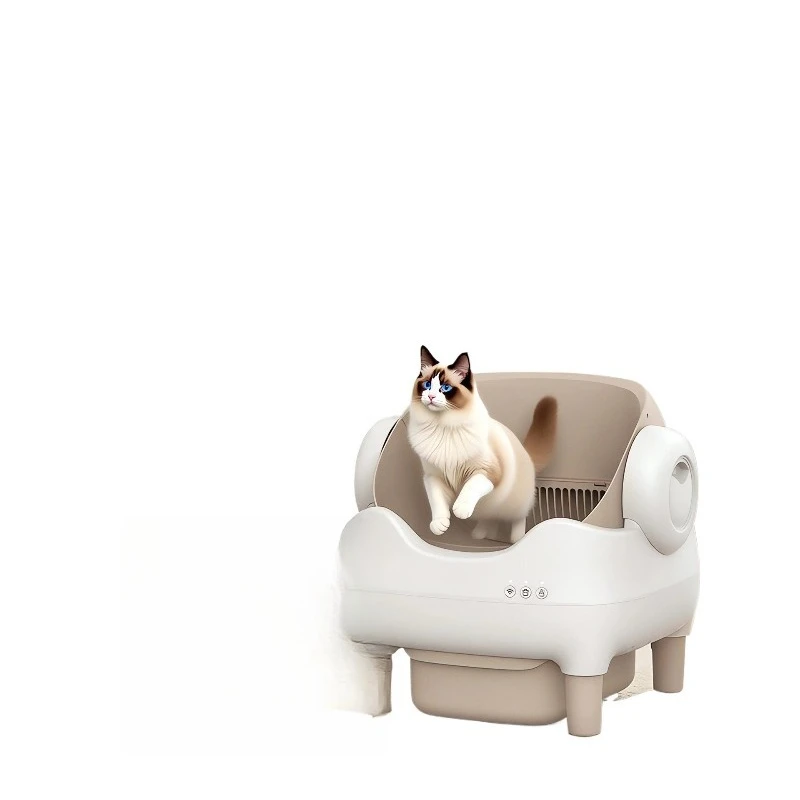 

Intelligent Automatic Cat Litter Bowl Extra Large Anti-Splash Electric Cleaning Open Easy to Clean Cat Toilet Poop Shovel