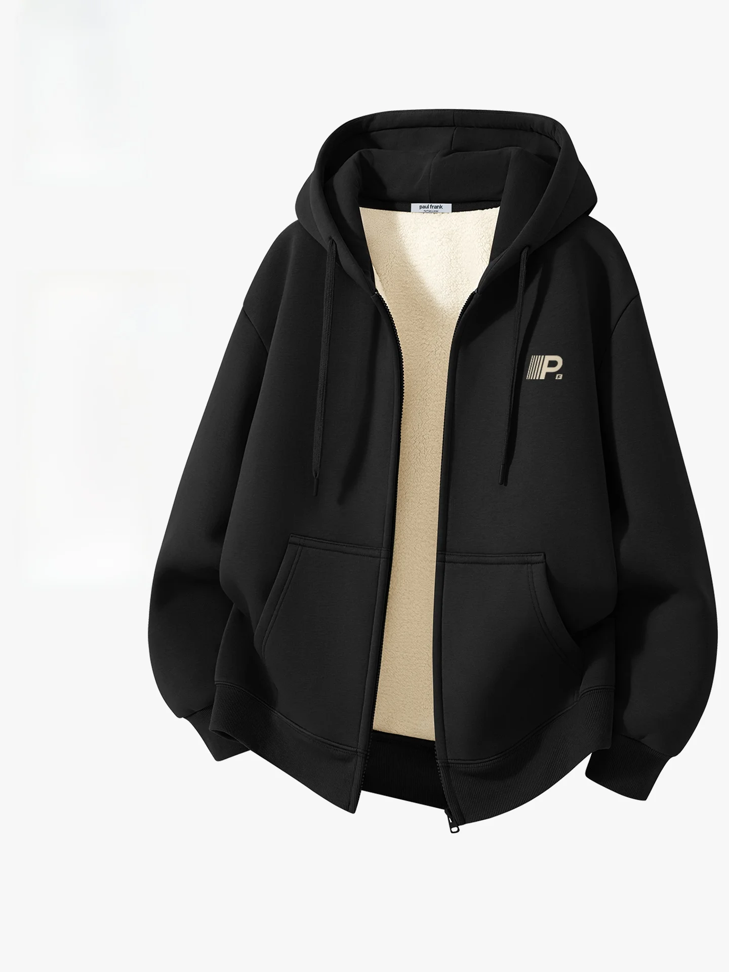 

Thiened Winter Jaet Men's Fce Hooded Open Cardigan Sweatirt Casual Wear Daily Leisure Polyester Cotton Blend