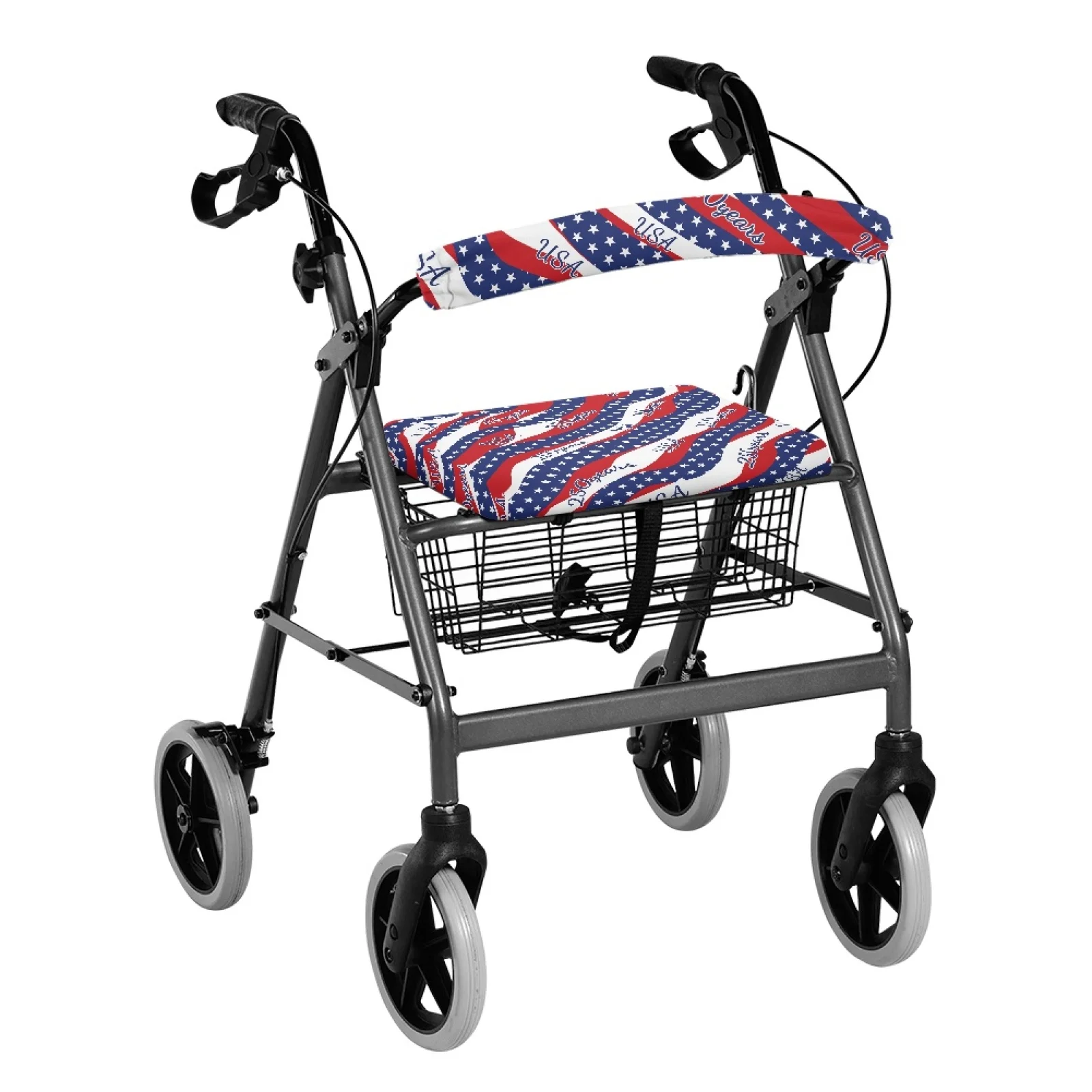 Coloranimal American Flag 2 Pcs Rollator Decorations for Parents Accessories for Walker Rollator New Trend