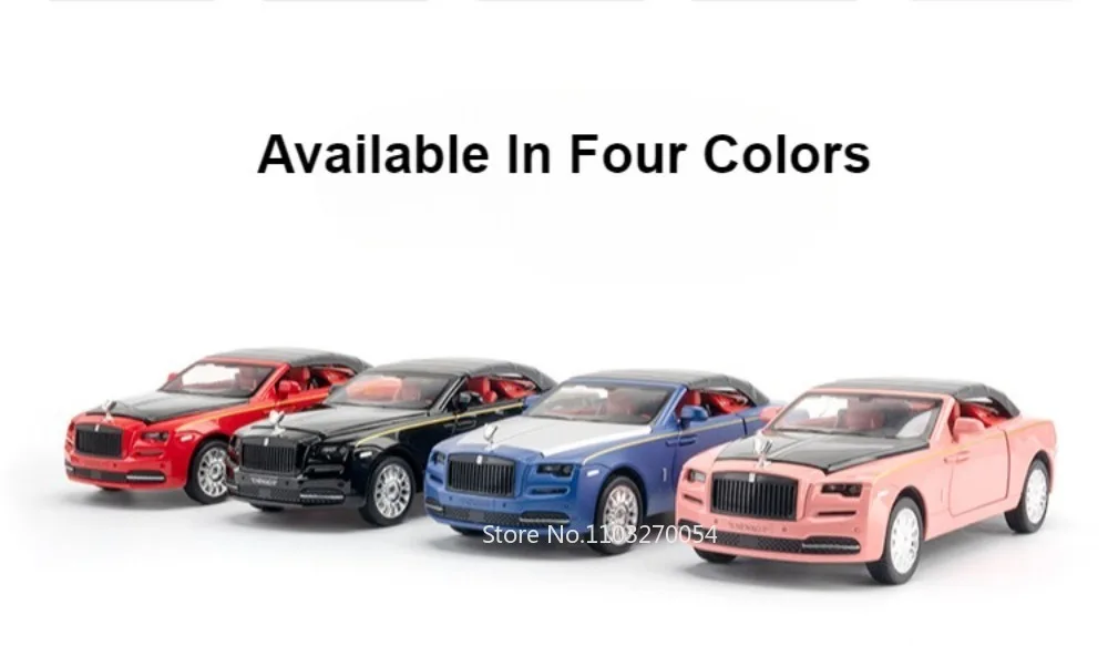 1:32 Rolls-Royce Cullinan Dawn Modell Spielzeug Druckguss Legierung Auto Sound Licht Zurückziehen Türen Geöffnet Miniatur Autos Simulation Ornament – Detail 17