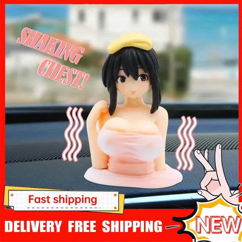 

1PCS Sexy Anime Shaking Boobs Console Dashboard Interior Accessory Girls Boys Adult Figure Collection Model Doll Toys