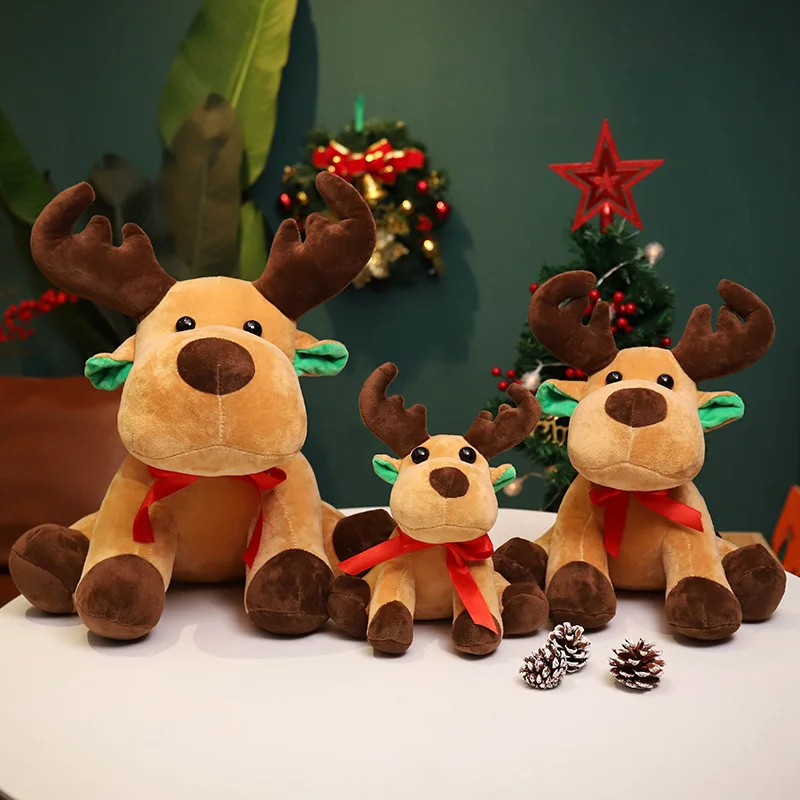 Weihnachten Elch Gefüllte Plüsch Spielzeug Weihnachten Baum Plüsch Puppen Noel Navidad Desktop Ornament Frohe Weihnachten Dekore Für Kinder Geschenke