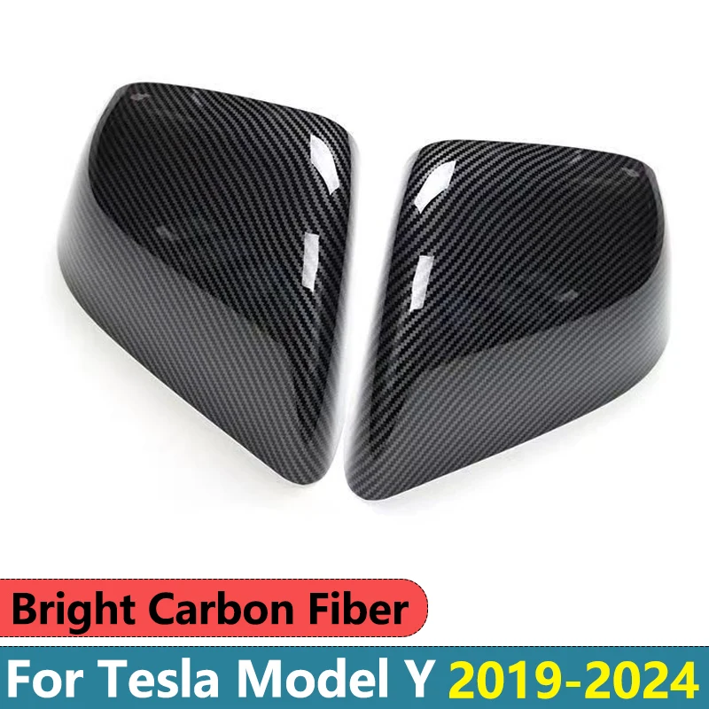 Auto-Rückspiegelabdeckung für Tesla Model Y Juniper 25-26 Model 3/Y ABS Carbonfaser Dekorative Schale Auto-Rückspiegelabdeckung Teile – Detail 12