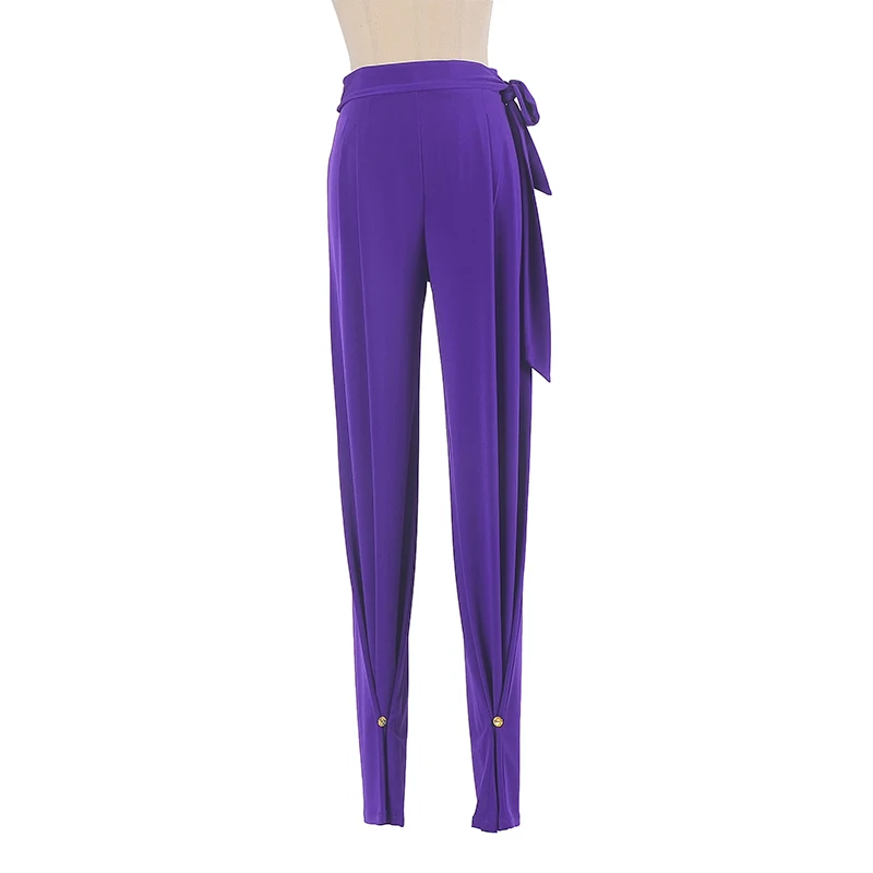 

Latin Dance Clothes Women Adult Ballroom Dance Pants High Waist Loose Practice Wear Cha Cha Rumba Salsa Dance Trousers JL5703