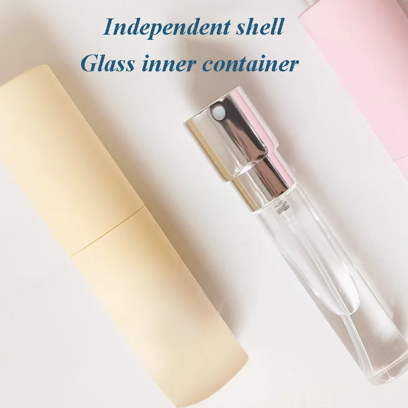 10ml Perfume Bottling Atomizer Frosted Liquid Container Macaron Rotary Oral Spray Bottle Portable Empty Bottle Refill Container