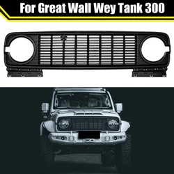 Auto Modified Front Bumper Racing Grills For Great Wall Wey Tank 300 Car Led Grille Grills Grill Guard Grid Headlamp Cover Frame