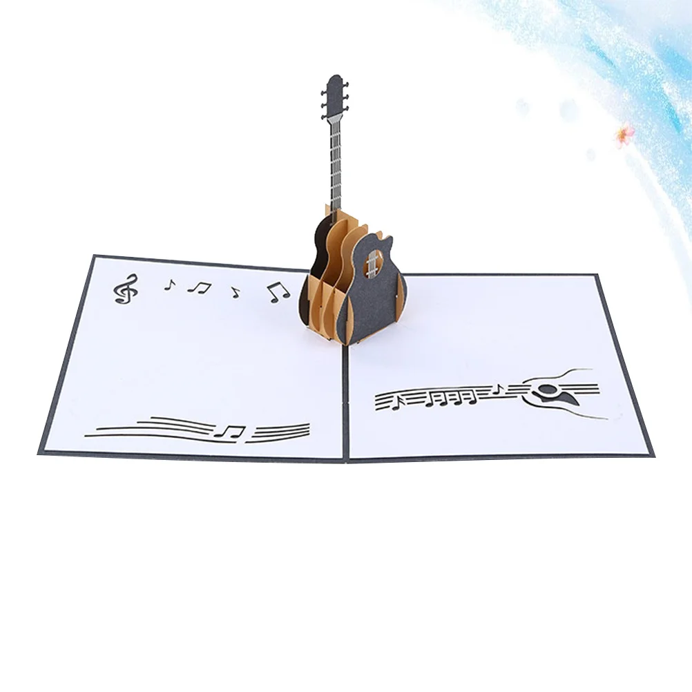 

1pc 3D Music Greeting Card Design For Birthday Blessing Cards Friends Classmates Blank Space To Write