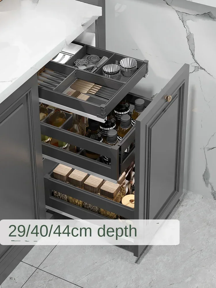 

Hot sales pull-up basket, sideboard storage basket, knife and fork tools, bowl and dish partition pull-up basket 29/40/43cm