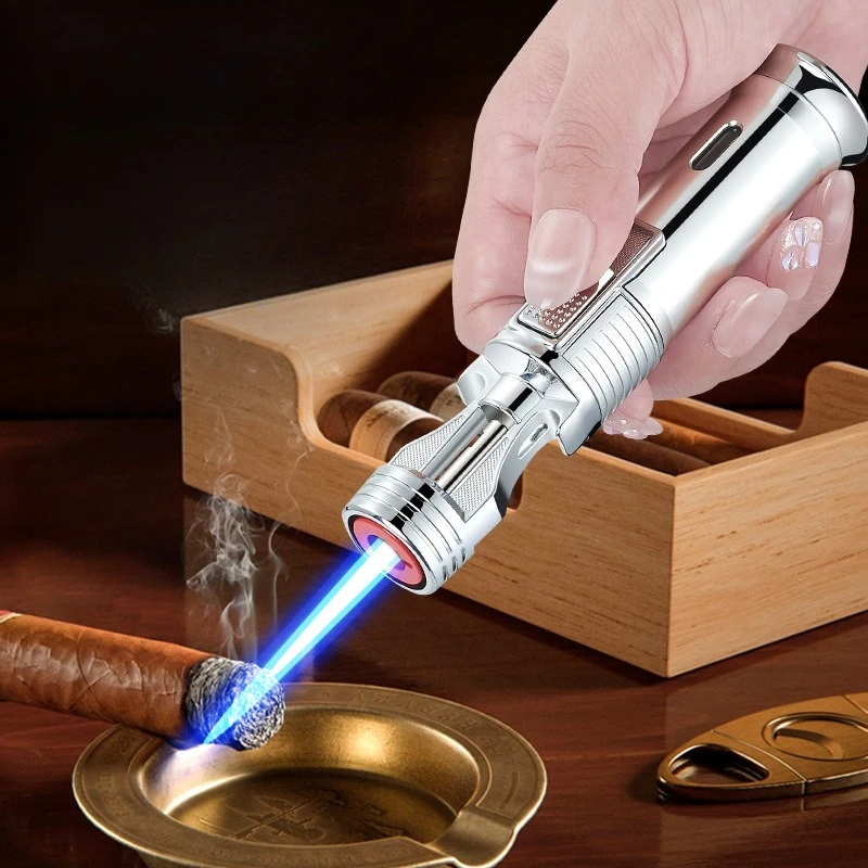 

Multi-Function Jet Torch Lighter with Bottle Opener,Windproof Blue Flame Butane Gas Lighter with VisibleGasWindowAdjustableFlame