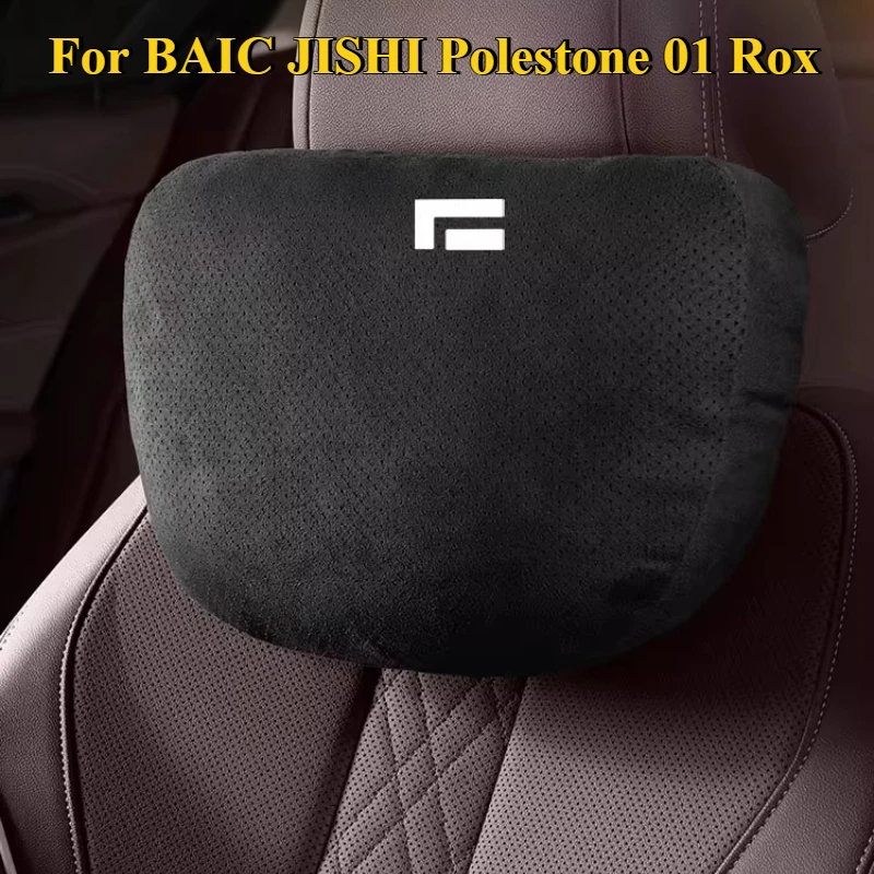 

Car Neck Pillow Support Soft Breathable Headrest Lumbar Suede Cushion Car Interior Accessories for BAIC JISHI Polestone 01 Rox