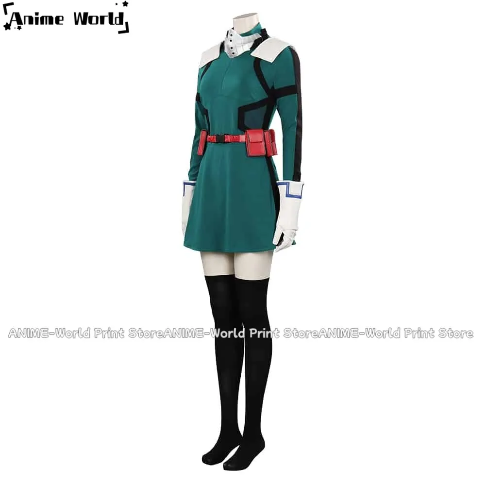 《Custom Size》Midoriya Izuku Deku Female Cosplay Costume Halloween