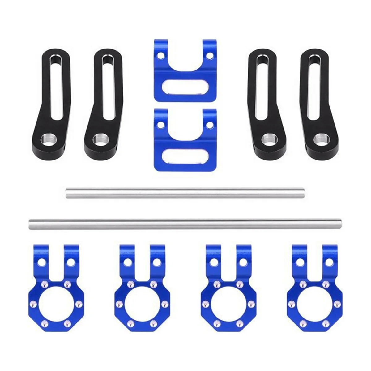 Aluminum Front Rear Bumper Set for 1/10 RC TRX4 TRX6 SCX10 GEN8 Upgrade Parts Spare Parts Accessories Blue