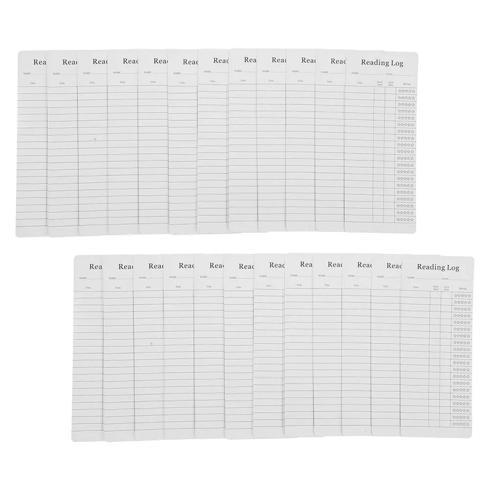 25pcs Book Tracker Bookmark Set: Reading Log Bookmarks For Students Library Lovers Track Borrowed Books Portable Habit Tracker