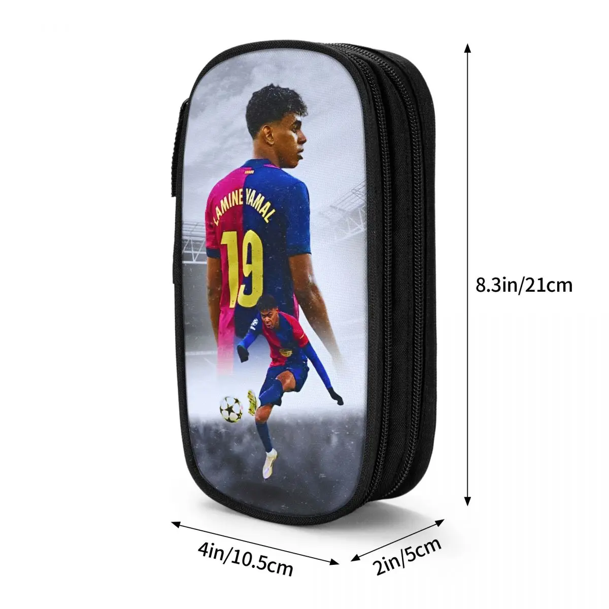 Lamine Y-Yamal 축구 19 연필 케이스 크리 에이 티브 펜 박스 가방 어린이 대형 스토리지 학교 용품 선물 연필 주머니