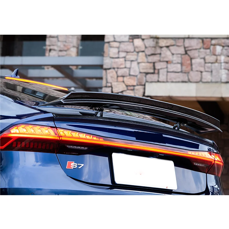 A7 C8 Quality Carbon Fiber Rear Spoiler Wing For A7 C8