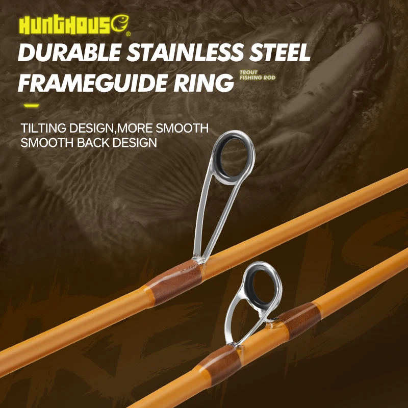 Hunthouse UL سمك السلمون المرقط الصيد رود 7 + 1 دليل الغزل الترا ضوء إغراء WT 0.2-0.8 جرام 1.65 متر ألياف الكربون 0.7 مللي متر أعلى باس الأسماك معالجة #4