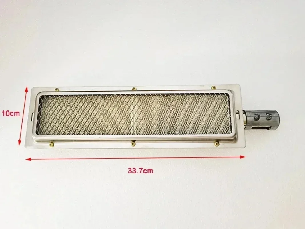 33.7cm High‑Heat Infrared Ceramic BBQ Replacement Burner, Stainless Steel Head with Aluminum Nozzle for Outdoor Barbecue Grill