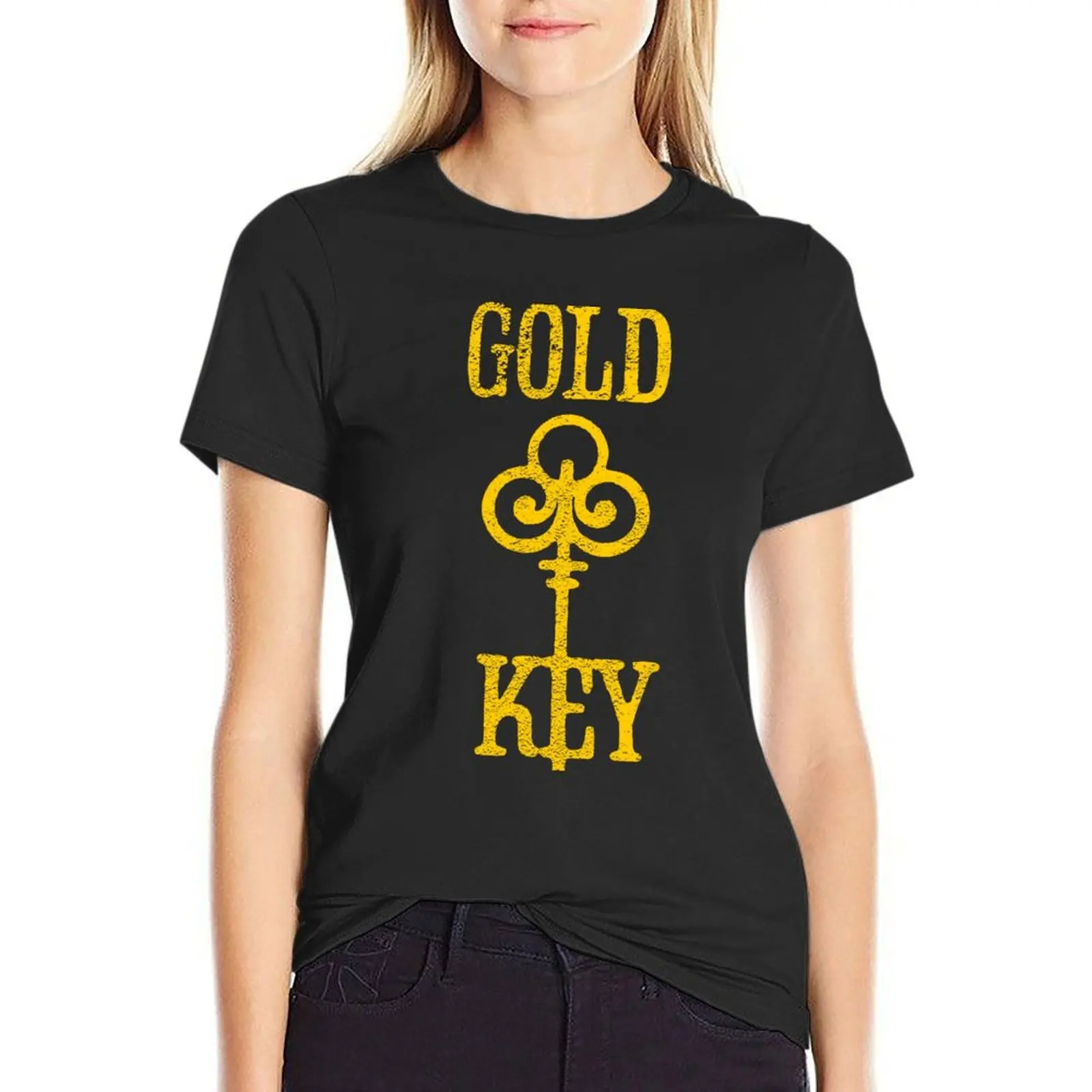 Gold Key Comics Retro Logo T-Shirt hippie clothes summer clothes plus size tops graphics t-shirts for Women graphic tees funny