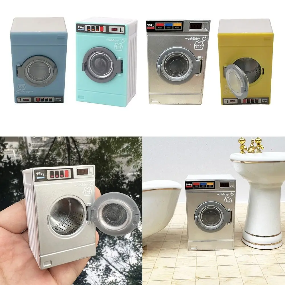 Model  House Decoration Kitchen Furniture  House Accessories Miniature Washing Machine 1:12 Dollhouse Washing Machine