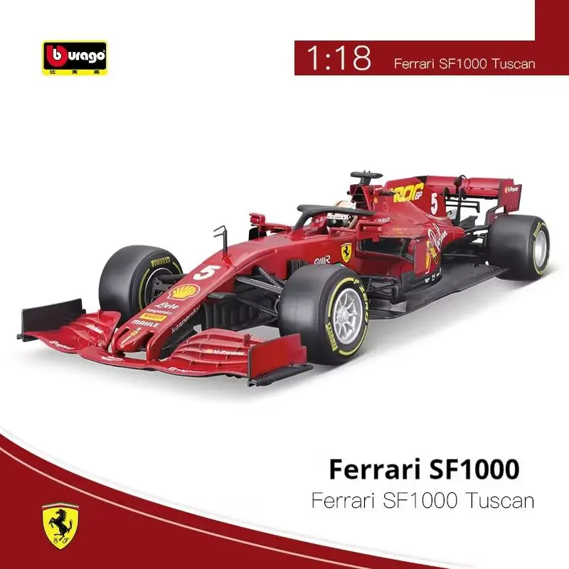 Bburago 1:18 F1 racing SF1000 full-size formula racing simulation alloy car model collection car model children's toy gifts