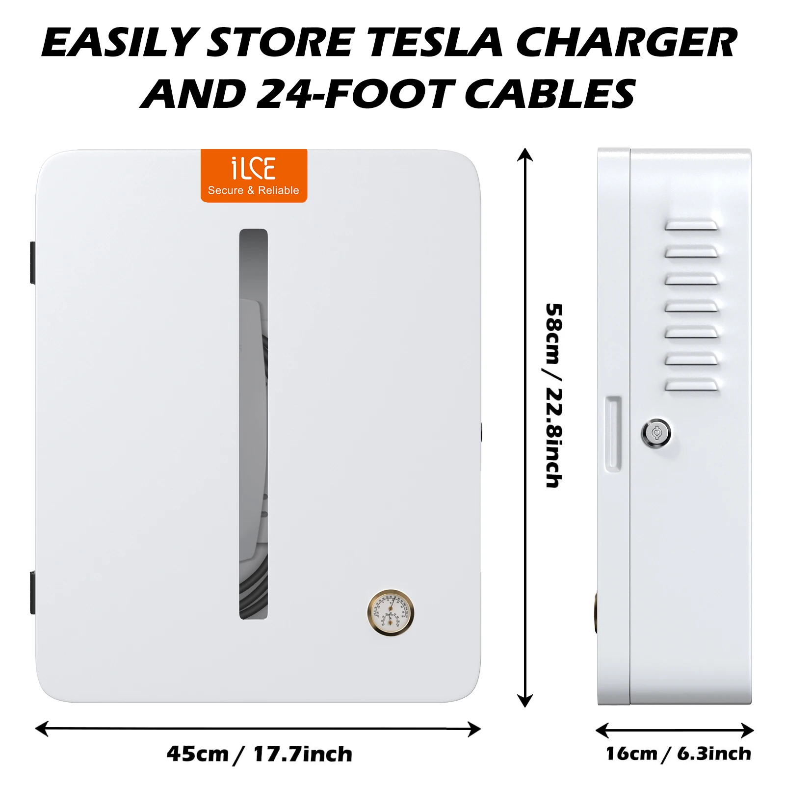 

Charger Box for Tesla Gen 3, Outdoor Wall Charger Cover for Tesla Accessories, Rainproof Dustproof Wall Connector Charging Cable