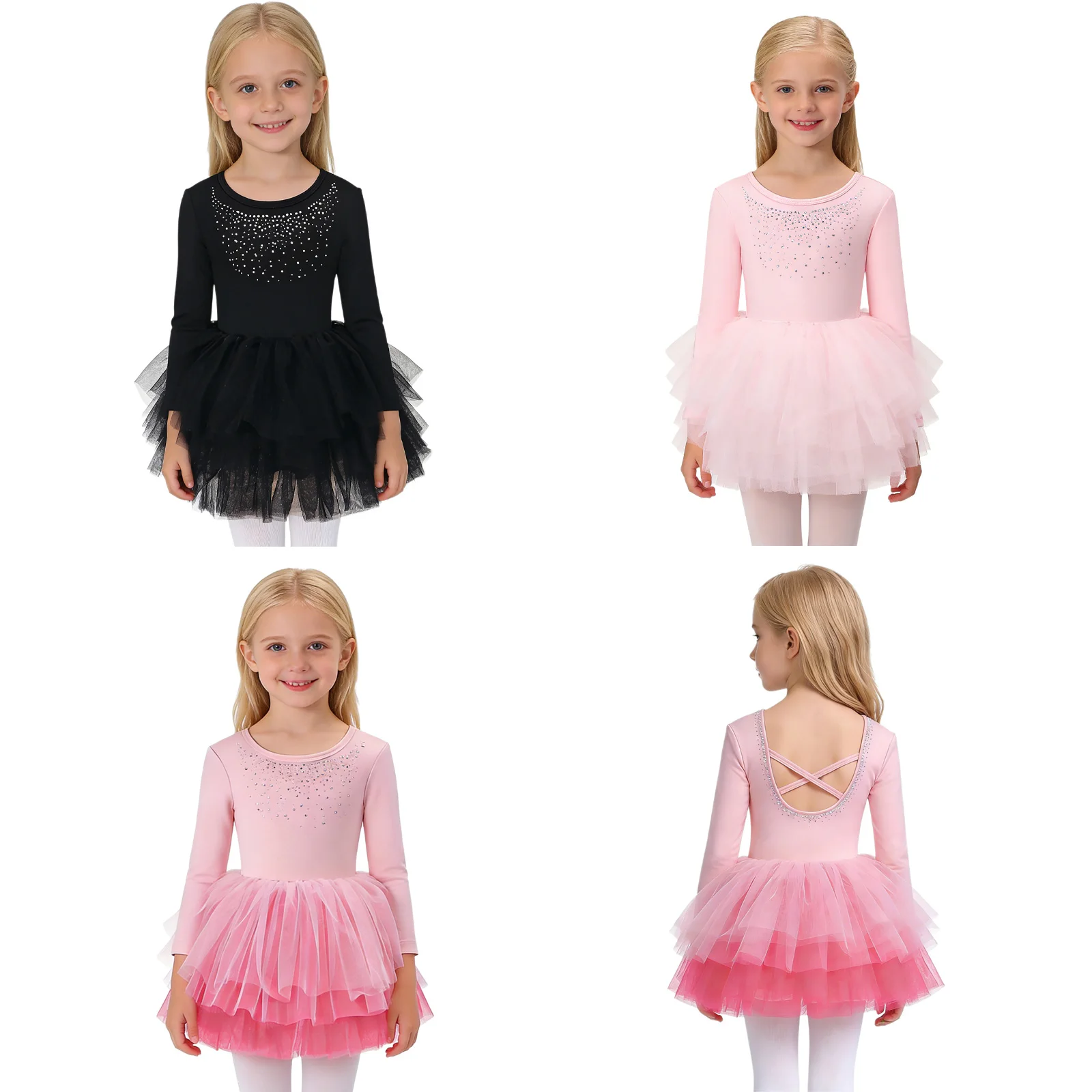Summer Kids Dress Tutu Ballerina Children Clothing Vestidos Girl Ballet Leotards Dance Gymnastics Thin Ballet Girls Dresses - view 2