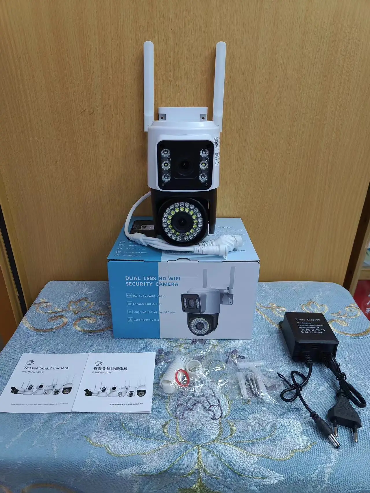 Yoosee APP 4MP UHD Dual Lens IP Dome Kamera AI Humanoiden Erkennung Voll Farbe Sicherheit CCTV Intercom Baby Monitor