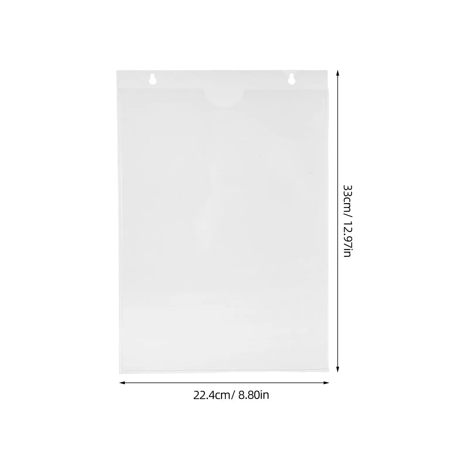 Clear Acrylic Wall File Organizer Rack for A4 Magazines Brochures Flyers - Vertical Literature Display Holder for Office Retail