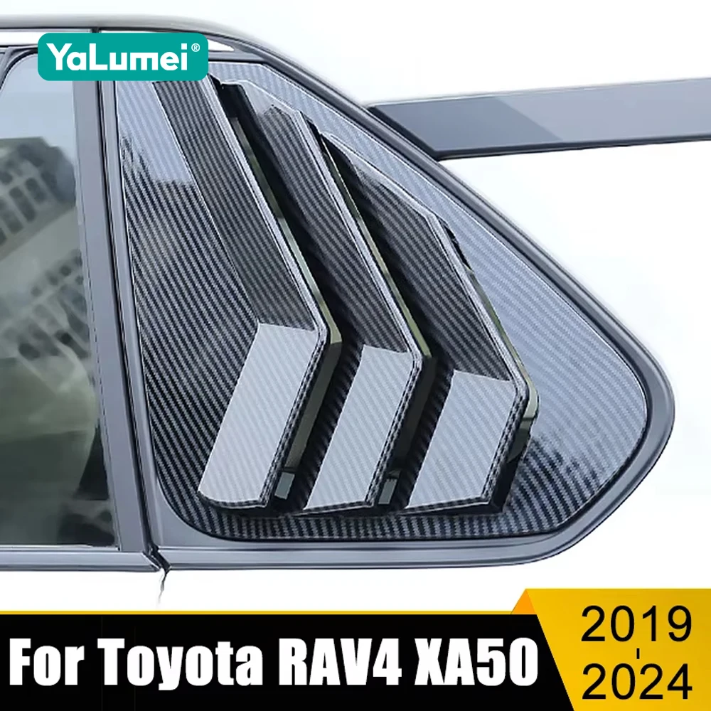 

Car Rear Side Window Louvers Shutters Blinds Cover For Toyota RAV4 XA50 2019 2020 2021 2022 2023 2024 RAV 4 Hybrid Accessories
