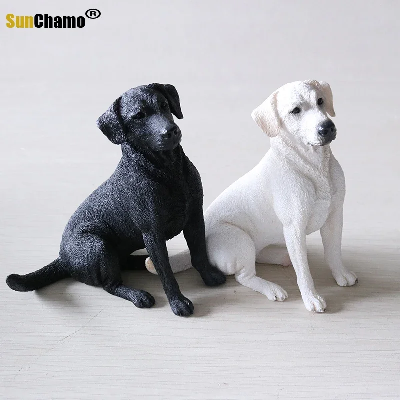 

Fashion Vehicle Handicraft Collection Simulated Animal Labrador Dog Model New Figurines Miniatures Dog Models Decoration Crafts